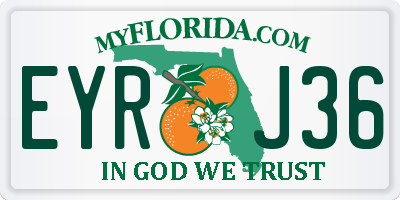 FL license plate EYRJ36