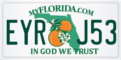FL license plate EYRJ53