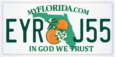 FL license plate EYRJ55