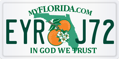 FL license plate EYRJ72