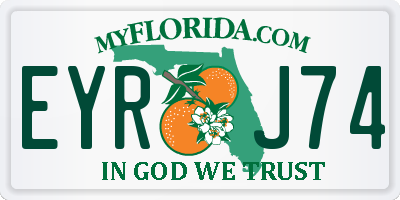 FL license plate EYRJ74
