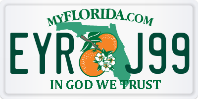 FL license plate EYRJ99