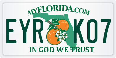 FL license plate EYRK07