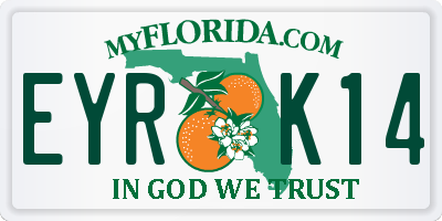 FL license plate EYRK14