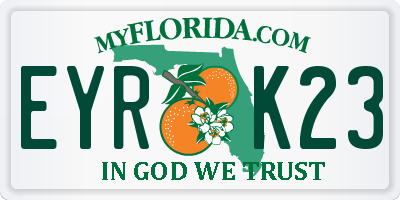 FL license plate EYRK23