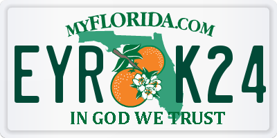 FL license plate EYRK24