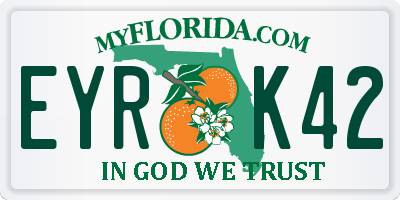 FL license plate EYRK42