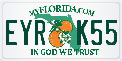 FL license plate EYRK55