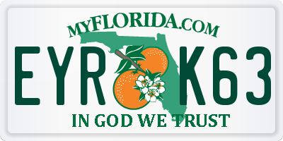 FL license plate EYRK63