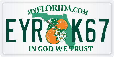 FL license plate EYRK67