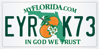 FL license plate EYRK73