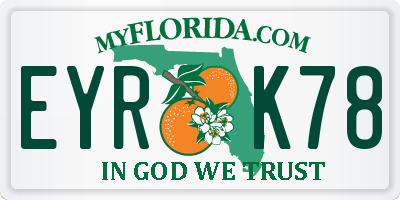 FL license plate EYRK78