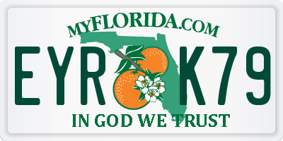 FL license plate EYRK79