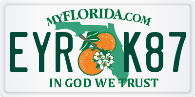 FL license plate EYRK87