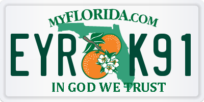 FL license plate EYRK91