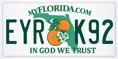 FL license plate EYRK92