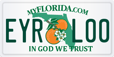 FL license plate EYRL00