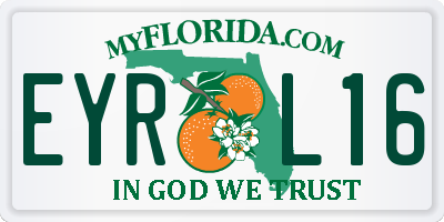 FL license plate EYRL16