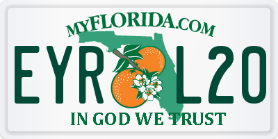 FL license plate EYRL20