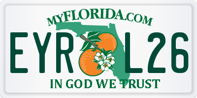 FL license plate EYRL26