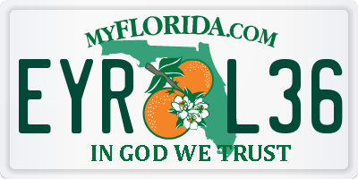 FL license plate EYRL36