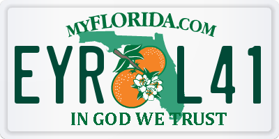 FL license plate EYRL41