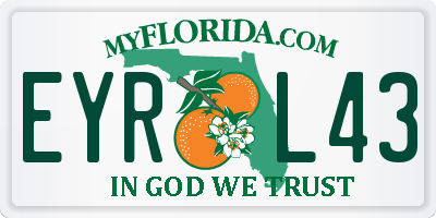FL license plate EYRL43