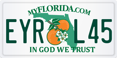 FL license plate EYRL45
