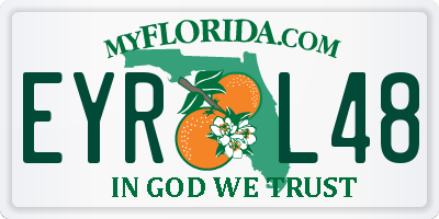 FL license plate EYRL48