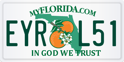 FL license plate EYRL51