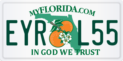 FL license plate EYRL55
