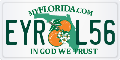 FL license plate EYRL56