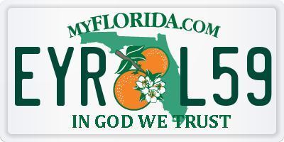 FL license plate EYRL59