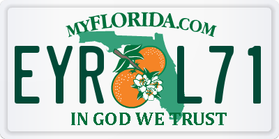 FL license plate EYRL71