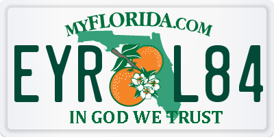 FL license plate EYRL84