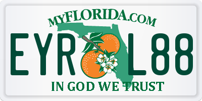 FL license plate EYRL88