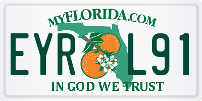 FL license plate EYRL91