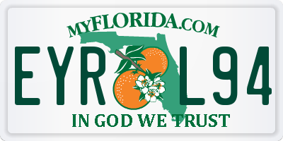 FL license plate EYRL94