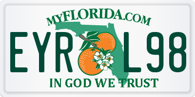 FL license plate EYRL98