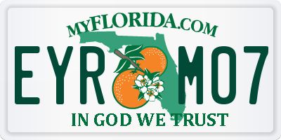 FL license plate EYRM07