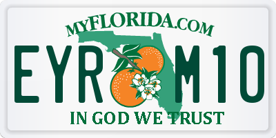 FL license plate EYRM10