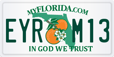 FL license plate EYRM13