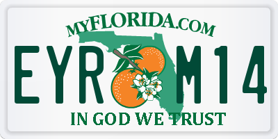FL license plate EYRM14