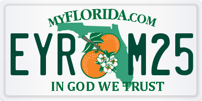 FL license plate EYRM25