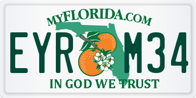 FL license plate EYRM34