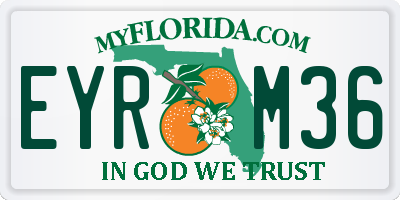 FL license plate EYRM36