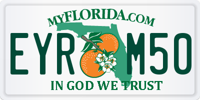 FL license plate EYRM50