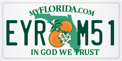 FL license plate EYRM51