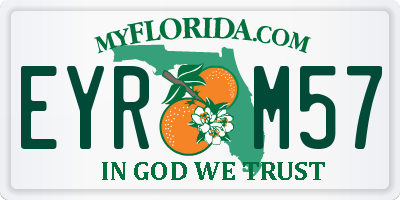 FL license plate EYRM57