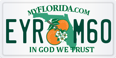 FL license plate EYRM60